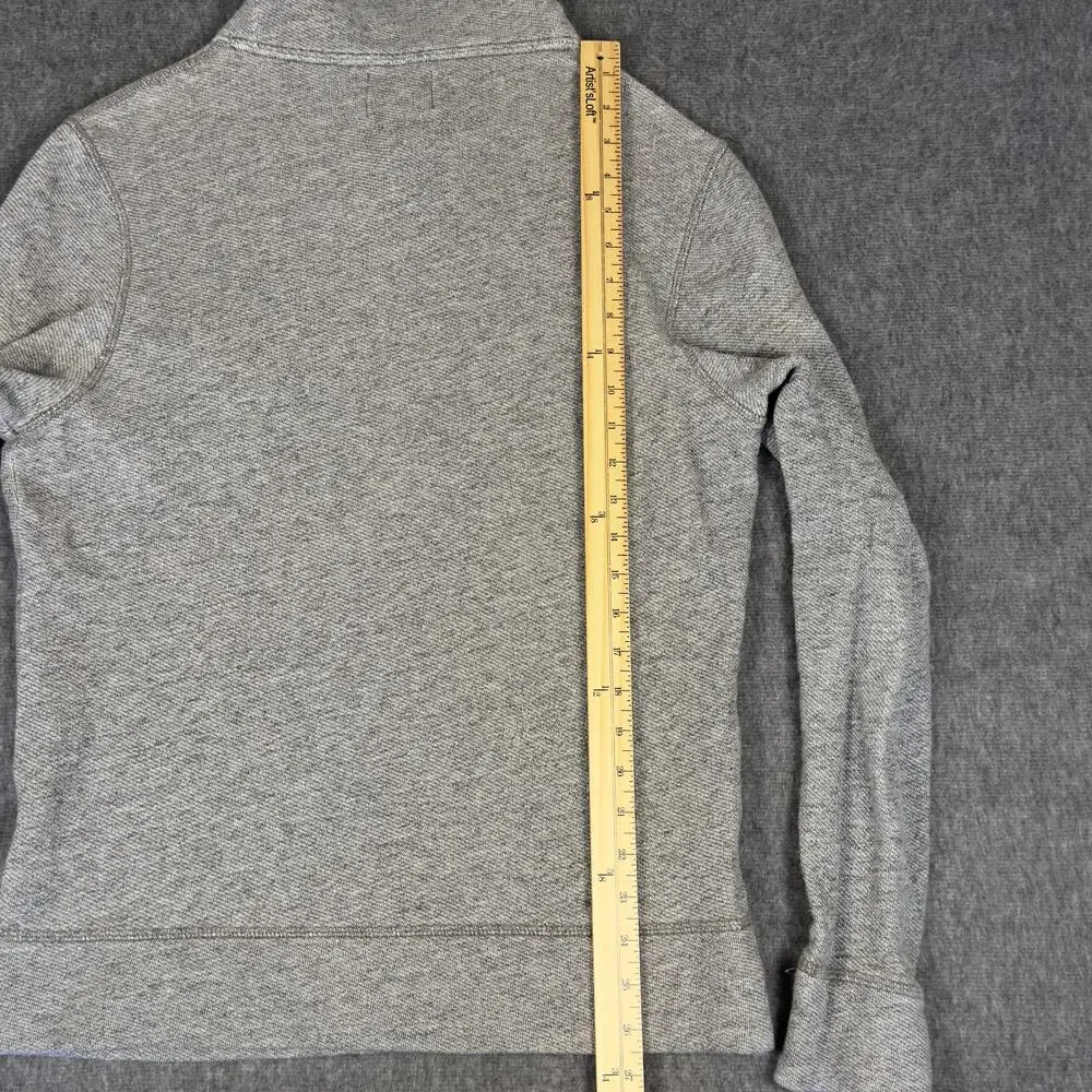 Billy Reid Sweater Mens Medium Gray Mock Neck Cotton Knit Button Pullover